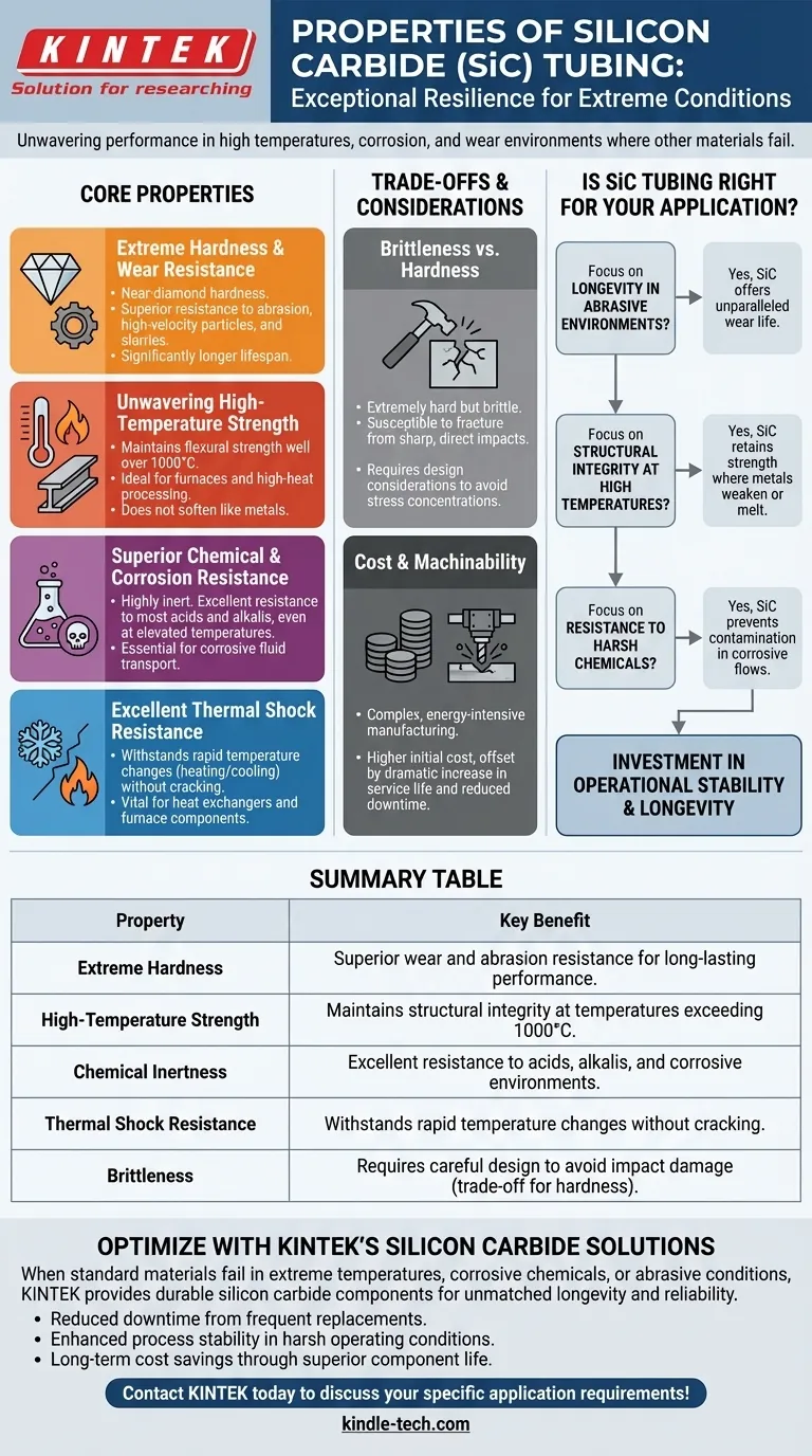 Quali sono le proprietà dei tubi in carburo di silicio? Domina le condizioni estreme con una durata senza pari Guida Visiva