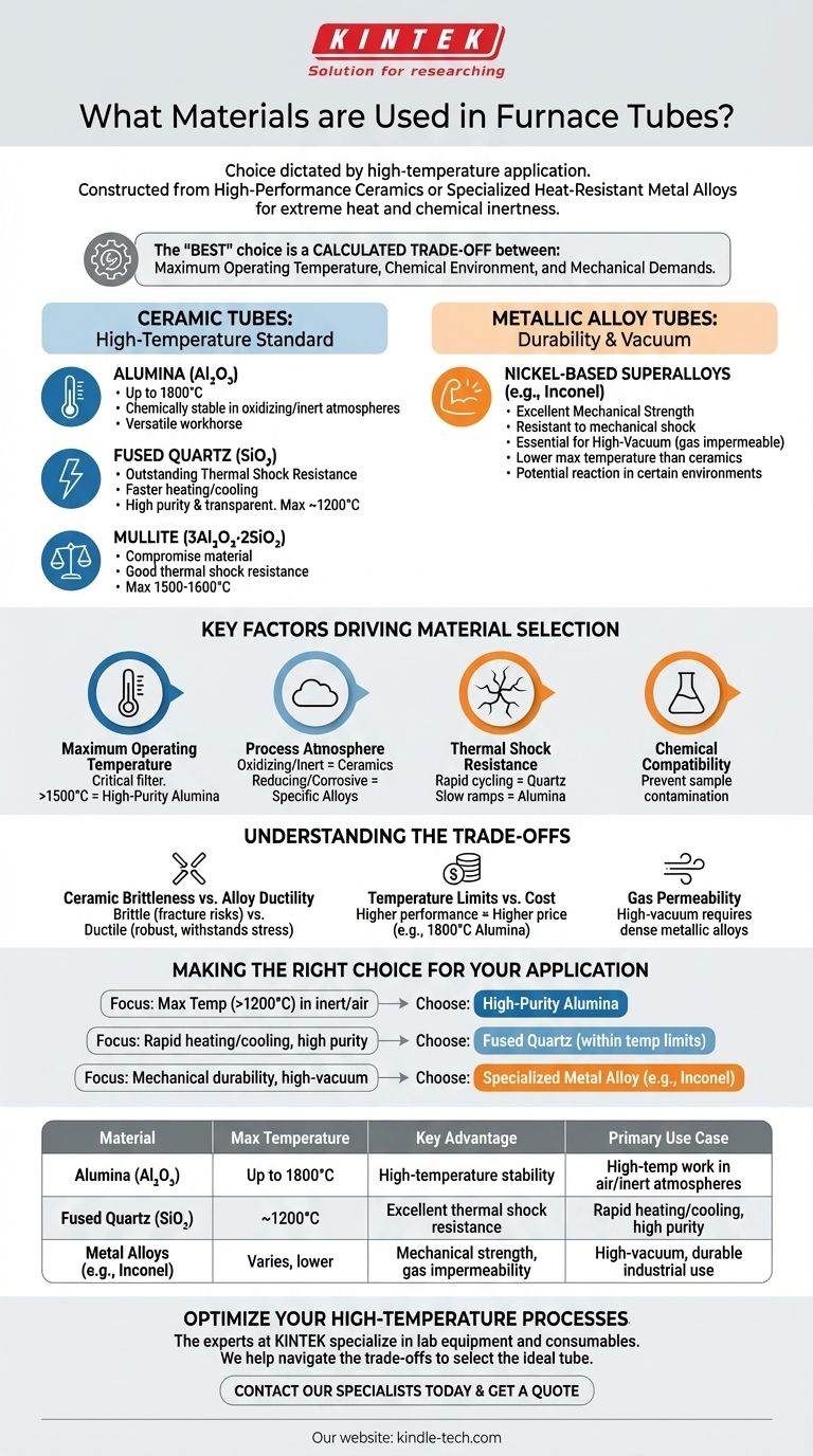 퍼니스 튜브에는 어떤 재료가 사용되나요? 고온 공정에 적합한 튜브 선택하기 시각적 가이드