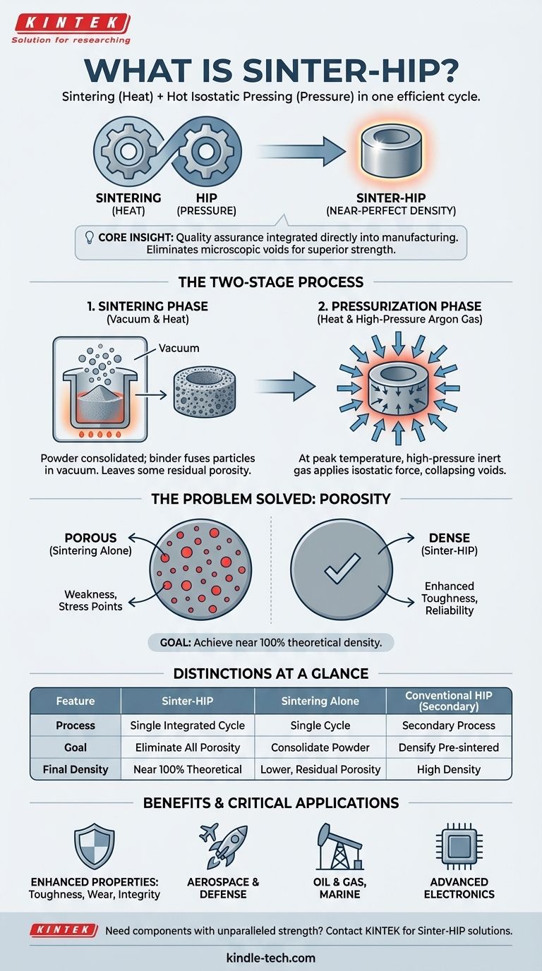 ما هو التلبيد بالضغط المتساوي الحراري (Sinter-HIP)؟ تحقيق الكثافة الكاملة والأداء الفائق للمكونات الحيوية دليل مرئي