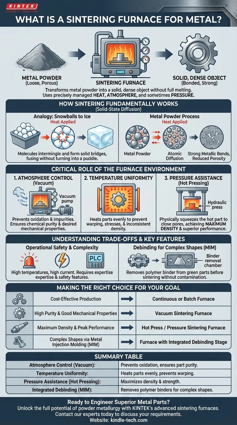O que é um forno de sinterização para metal? A chave para a metalurgia do pó de alto desempenho Guia Visual