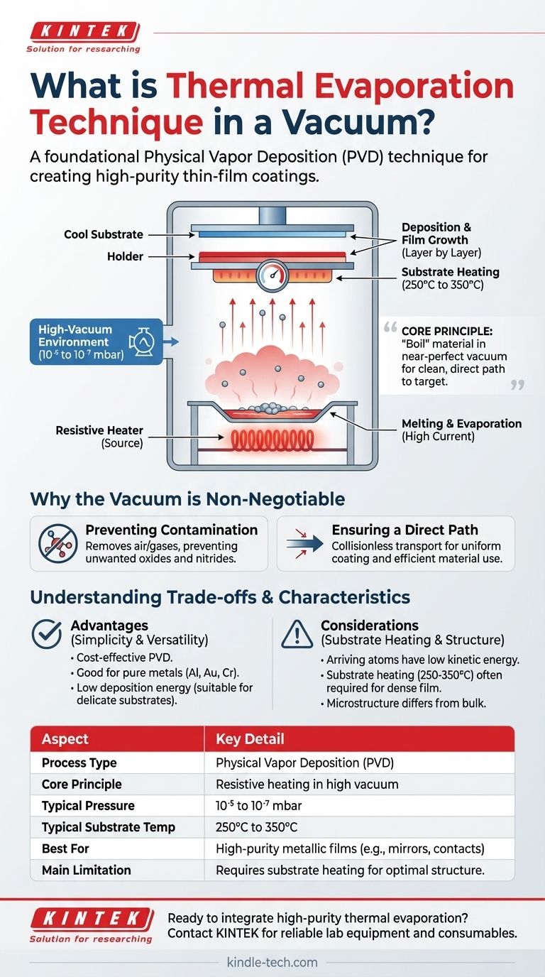 ما هي تقنية التبخير الحراري في الفراغ؟ دليل لترسيب الأغشية الرقيقة عالية النقاء دليل مرئي
