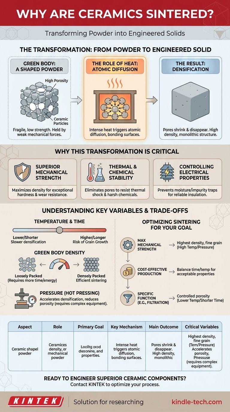 Зачем спекают керамику? Превращение порошка в высокоэффективные твердые компоненты Визуальное руководство