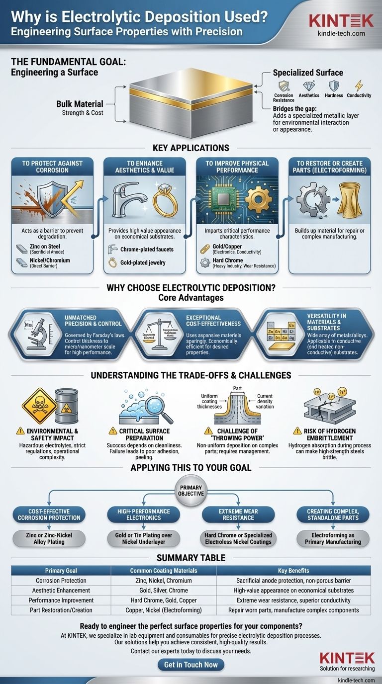 لماذا يستخدم الترسيب الكهربائي؟ لهندسة خصائص سطحية فائقة دليل مرئي