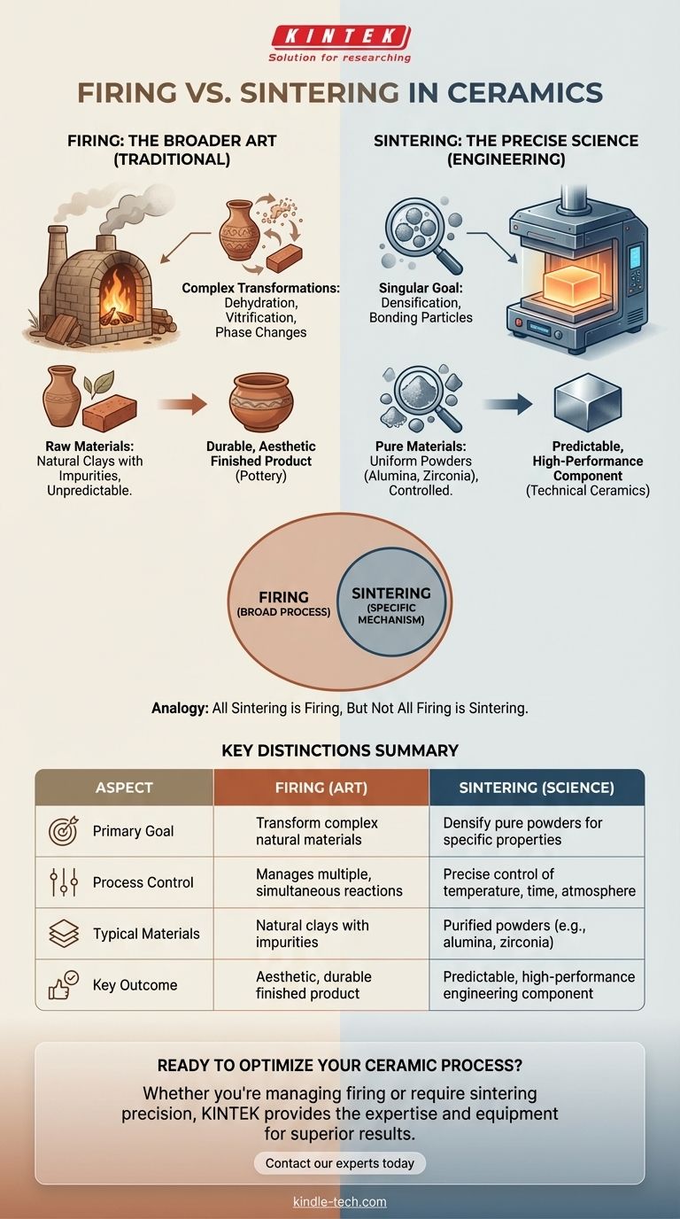 세라믹에서 소성(firing)과 소결(sintering)의 차이점은 무엇인가요? 열처리 기술 대 과학의 예술을 마스터하세요 시각적 가이드