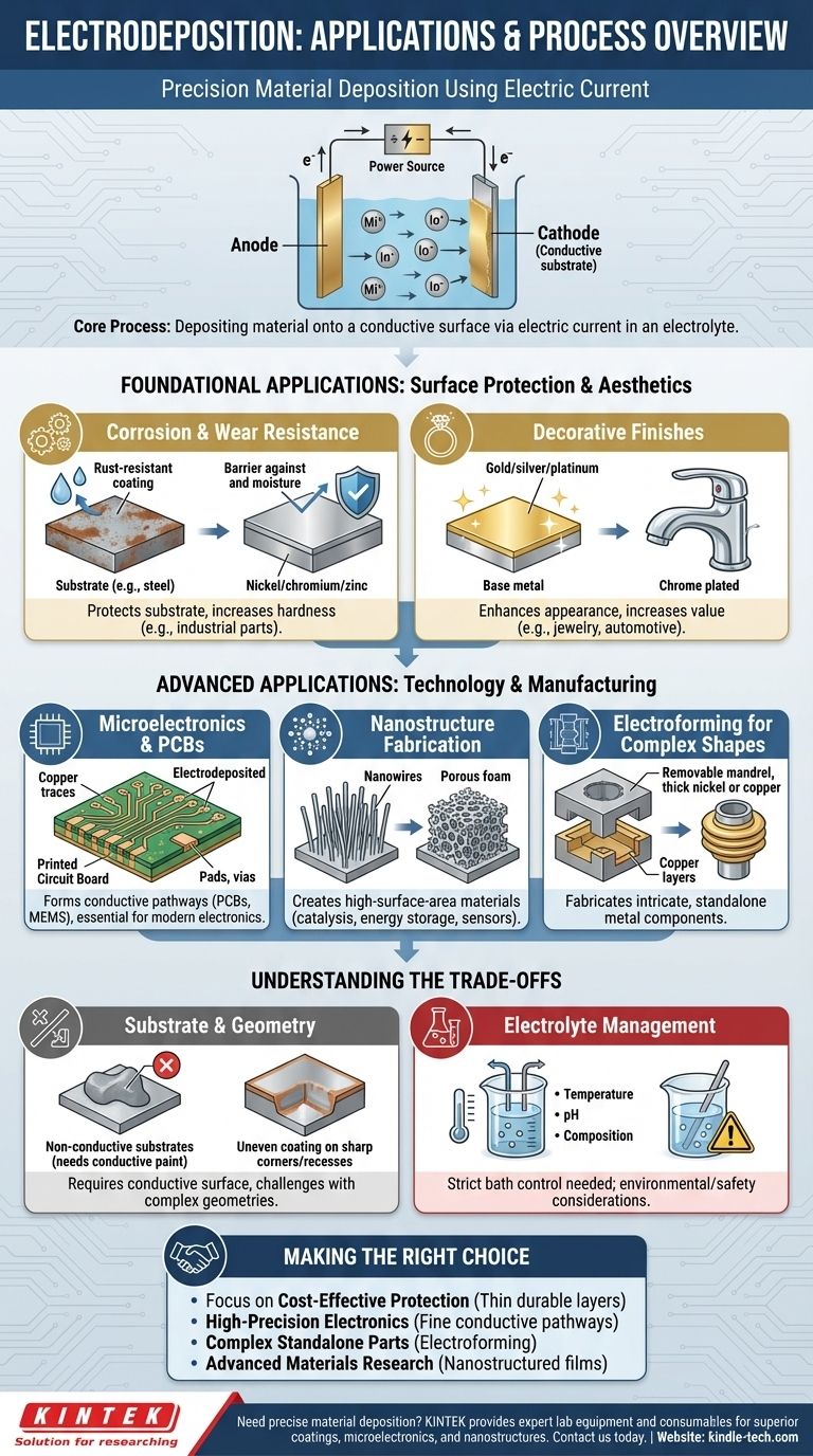 What is the application of electrodeposition method? From Surface Protection to Nanoscale Fabrication Visual Guide