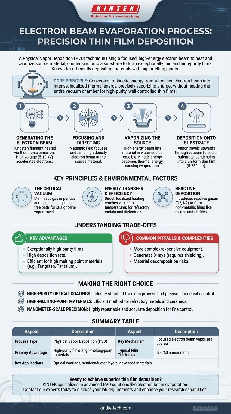 Was ist der Elektronenstrahlverdampfungsprozess? Erreichen Sie hochreine Dünnschichtabscheidung Visuelle Anleitung
