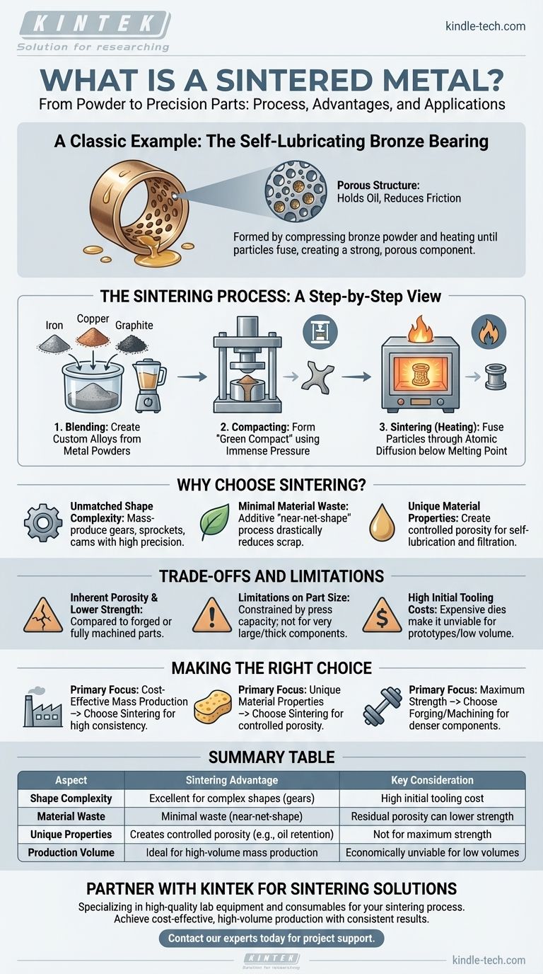 ¿Cuál es un ejemplo de metal sinterizado? Descubra los cojinetes de bronce autolubricantes Guía Visual