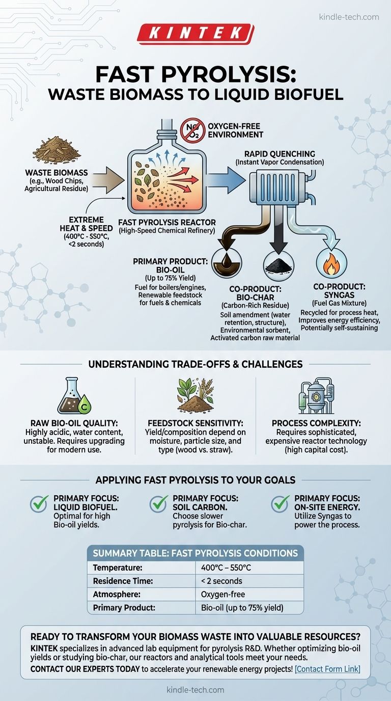 ما هو الانحلال الحراري السريع للكتلة الحيوية المهدرة؟ تحويل الكتلة الحيوية إلى زيت حيوي في ثوانٍ دليل مرئي