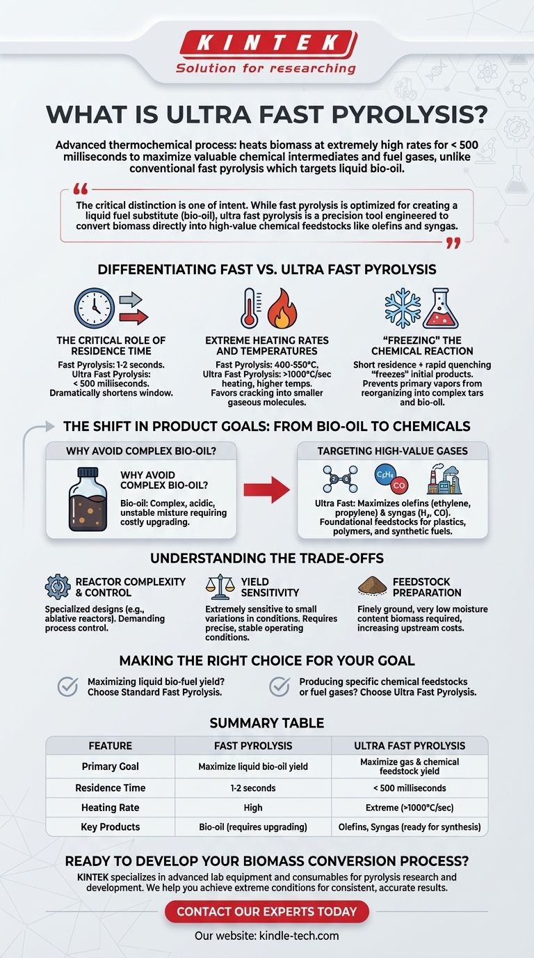 What is ultra fast pyrolysis? Unlock High-Value Chemicals from Biomass in Milliseconds Visual Guide