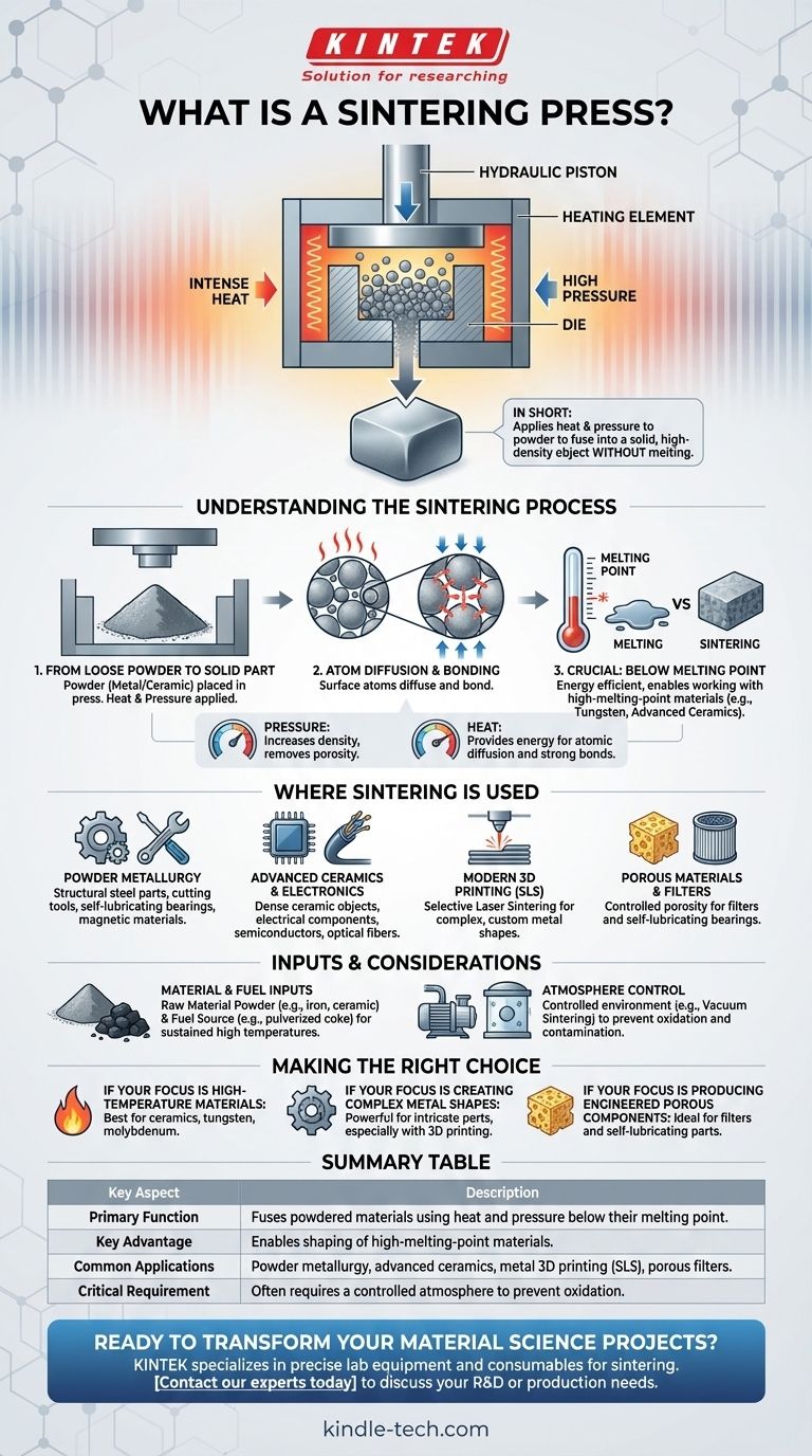 Cos'è una pressa di sinterizzazione? La chiave per la metallurgia delle polveri ad alte prestazioni Guida Visiva
