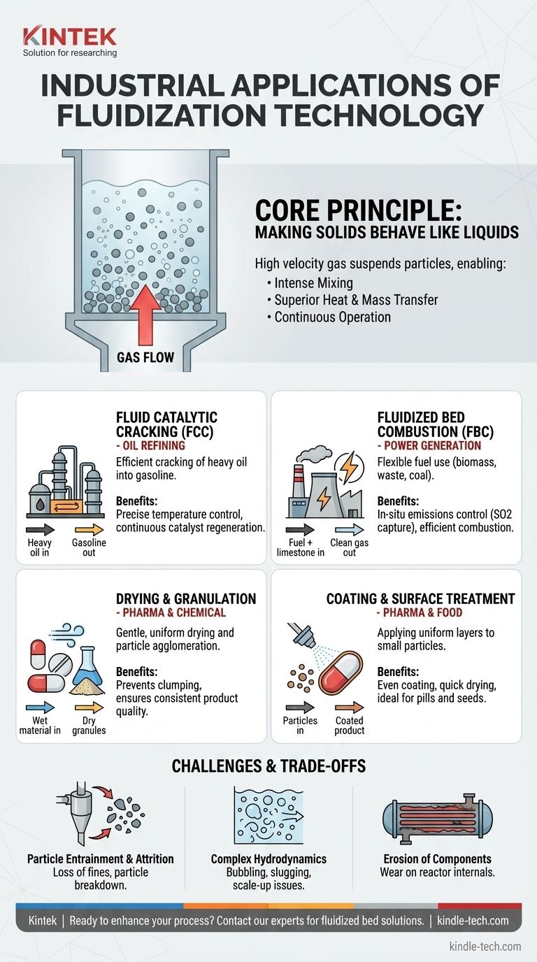 What are the industrial applications of fluidization? Unlock Efficient Heat & Mass Transfer for Your Process Visual Guide