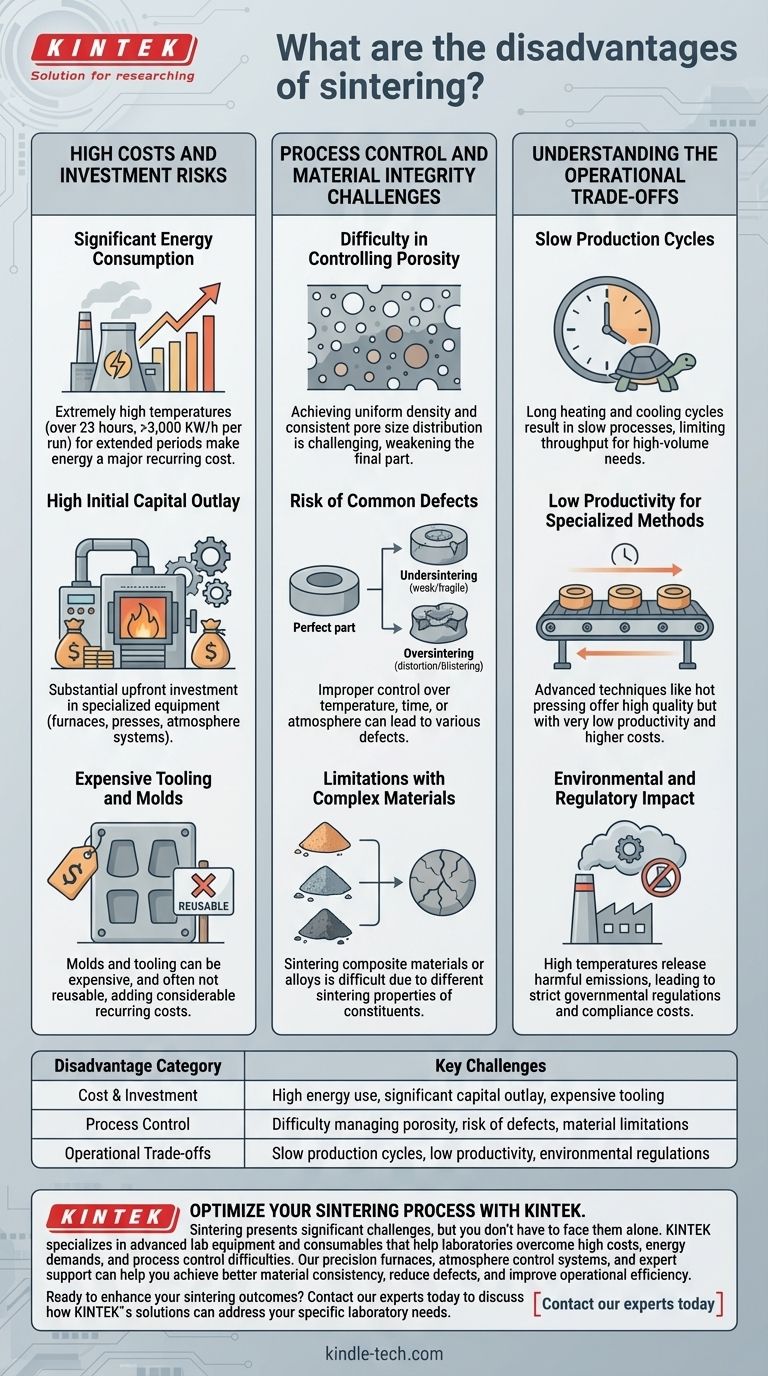 What are the disadvantages of sintering? High Costs and Process Control Challenges Visual Guide