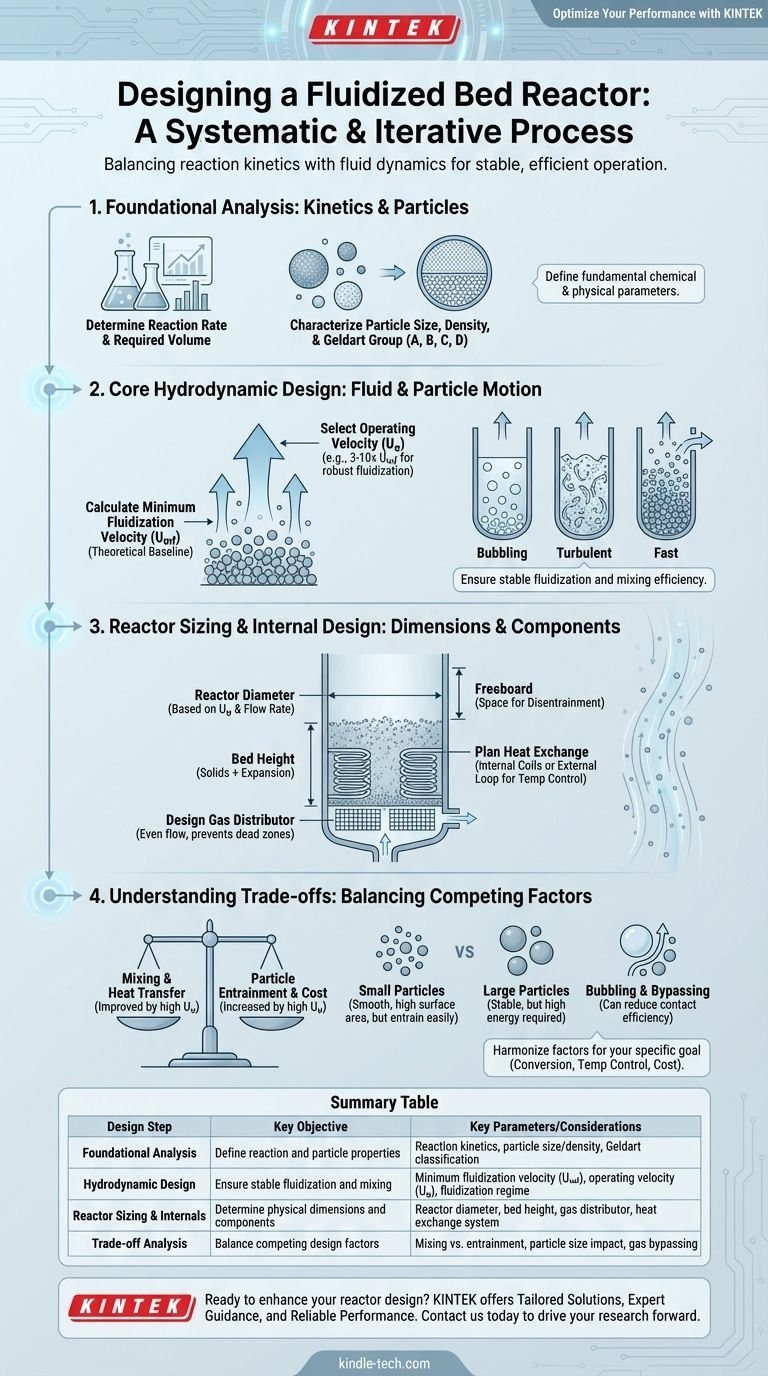 ¿Cuáles son los pasos involucrados en el diseño de un reactor de lecho fluidizado? Logre una eficiencia y estabilidad de reacción óptimas Guía Visual
