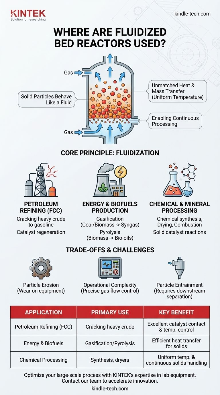أين تستخدم مفاعلات السرير المميع؟ تشغيل العمليات الكيميائية والبترولية والطاقة دليل مرئي