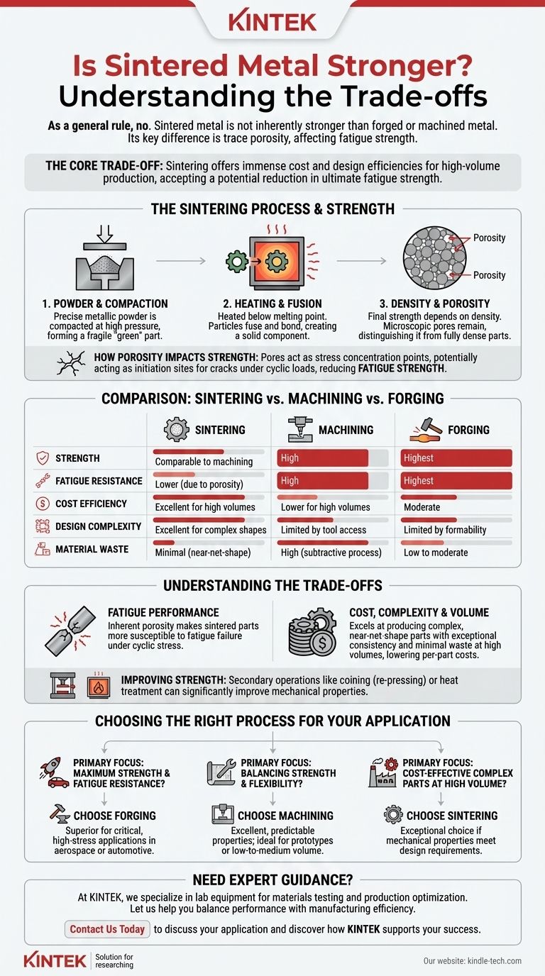 Le métal fritté est-il plus résistant ? Le compromis entre résistance et efficacité de fabrication Guide Visuel