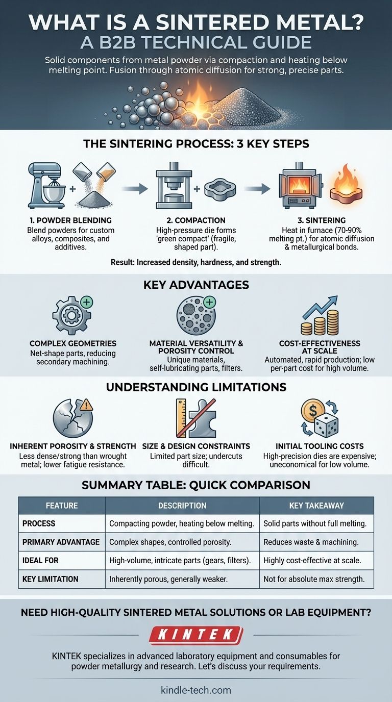 ¿Qué es un metal sinterizado? Una guía para piezas metálicas complejas y de alta resistencia Guía Visual