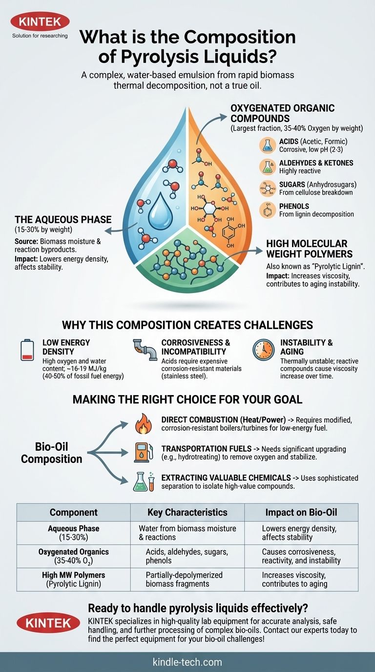 Каков состав пиролизных жидкостей? Глубокое погружение в химический состав биомасла Визуальное руководство