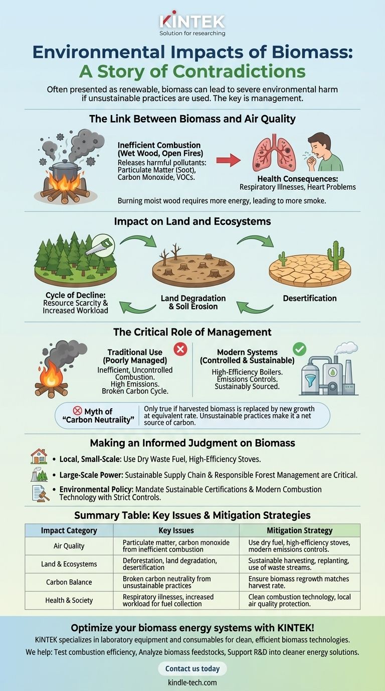 Welche Umweltauswirkungen hat Biomasse? Nachhaltigkeit und potenzielle Schäden abwägen Visuelle Anleitung