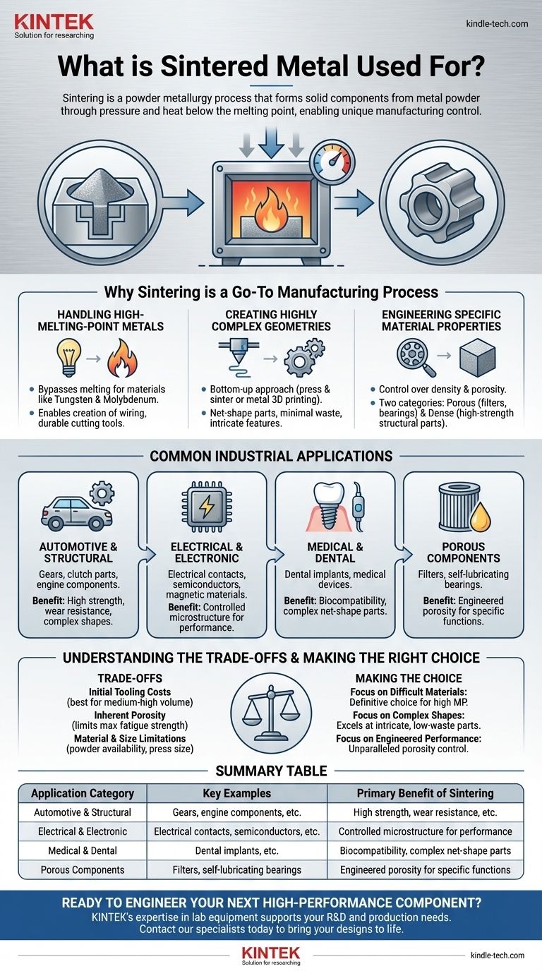 ما هو استخدام المعدن الملبد؟ من قطع غيار السيارات إلى الغرسات الطبية دليل مرئي