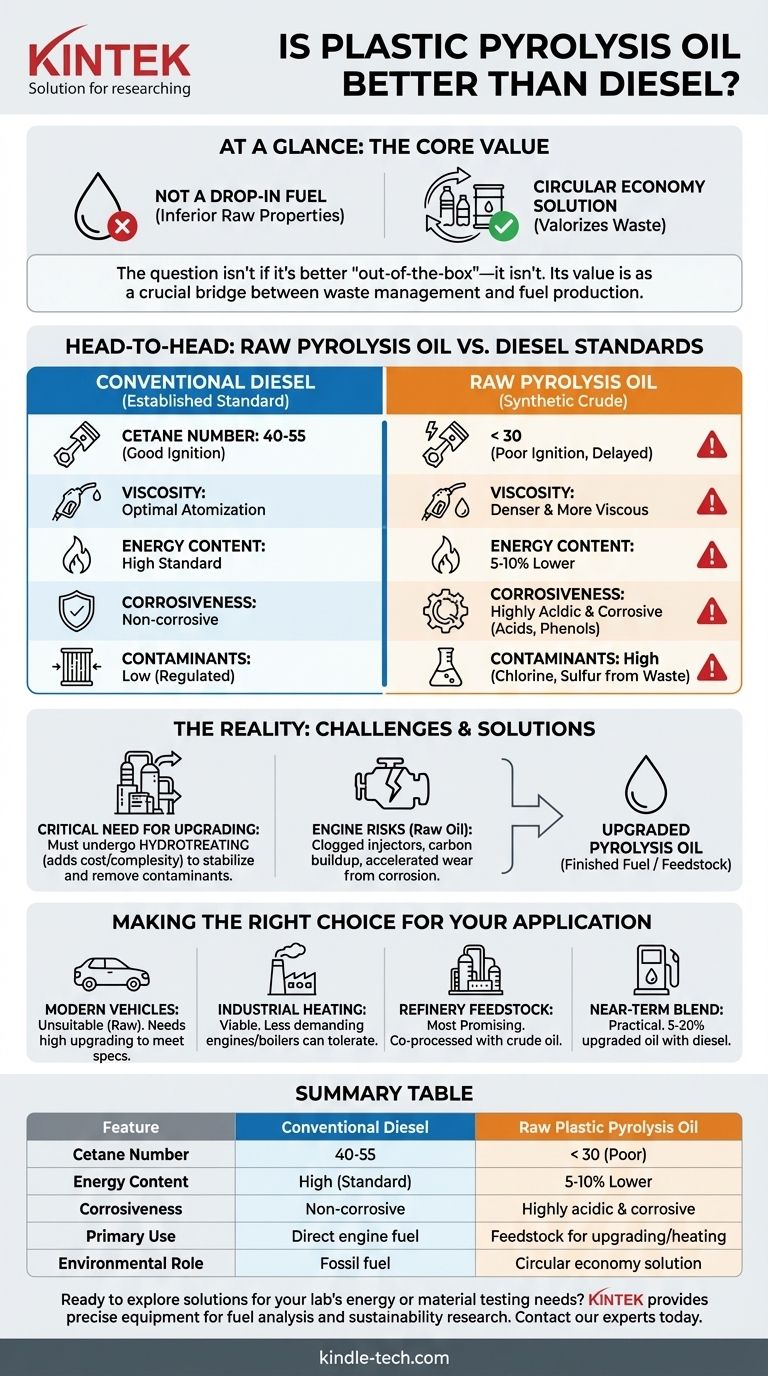 Ist Kunststoffpyrolyseöl besser als Diesel? Ein praktischer Leitfaden für Abfall-zu-Energie-Kraftstoff Visuelle Anleitung