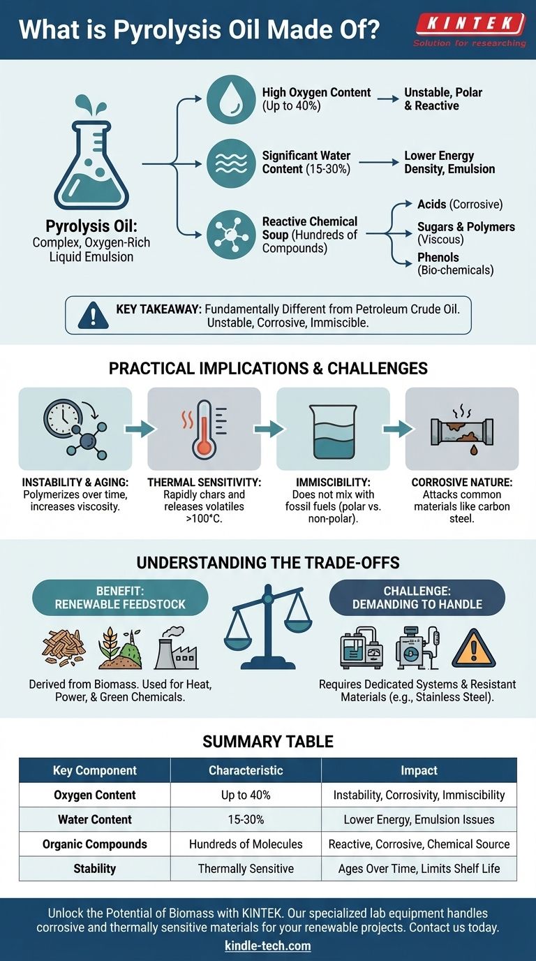 مما يتكون زيت الانحلال الحراري؟ نظرة متعمقة في تركيبته الكيميائية المعقدة دليل مرئي