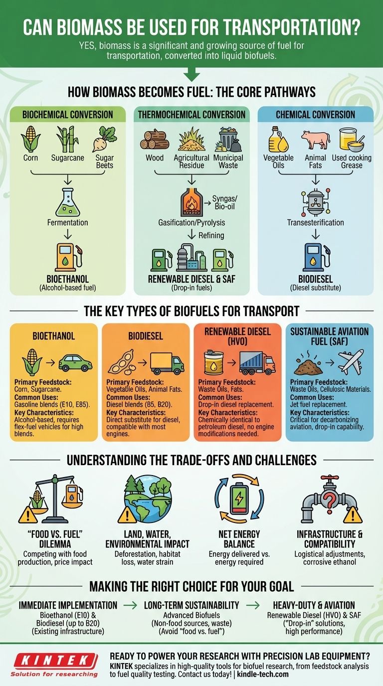 Kann Biomasse für den Transport genutzt werden? Ein Leitfaden zu Biokraftstoffen, Prozessen und Kompromissen Visuelle Anleitung