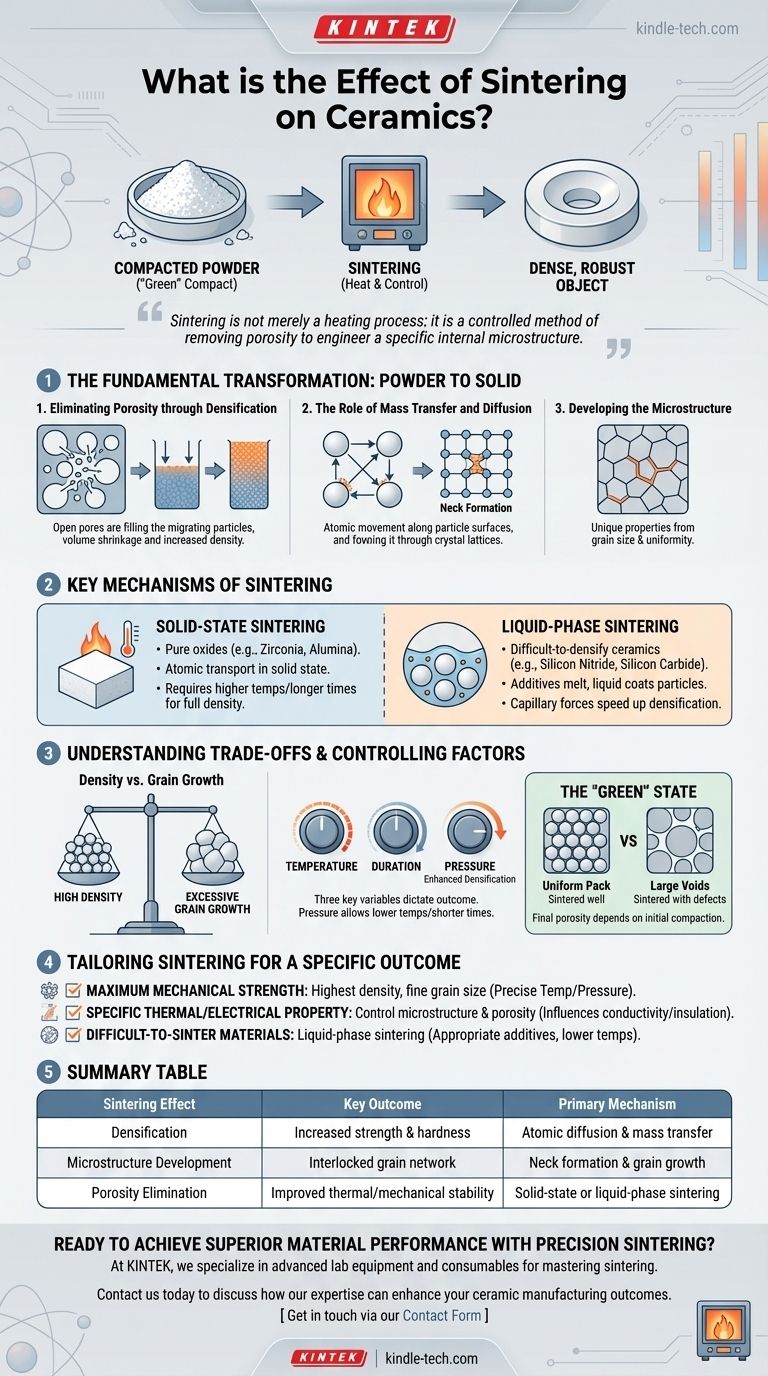 소결이 세라믹에 미치는 영향은 무엇인가요? 분말을 고성능 재료로 변환하기 시각적 가이드