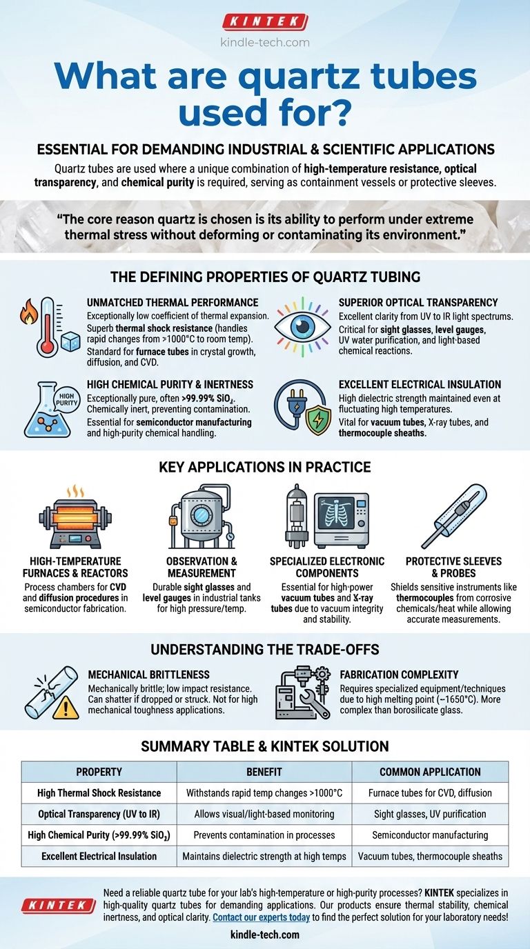 À quoi servent les tubes en quartz ? Essentiels pour les applications à haute température et de haute pureté Guide Visuel