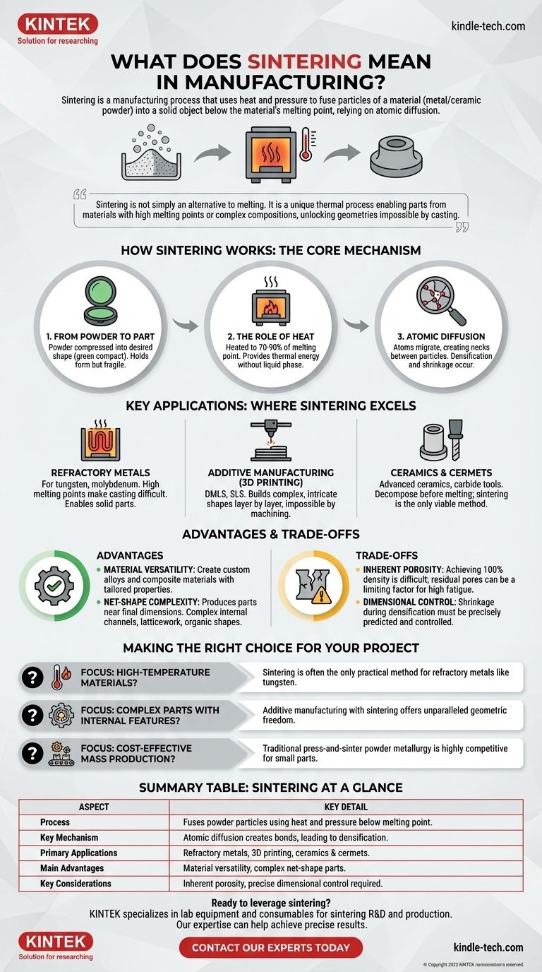 What does sintering mean in manufacturing? Unlock Complex Parts with High-Temperature Materials Visual Guide