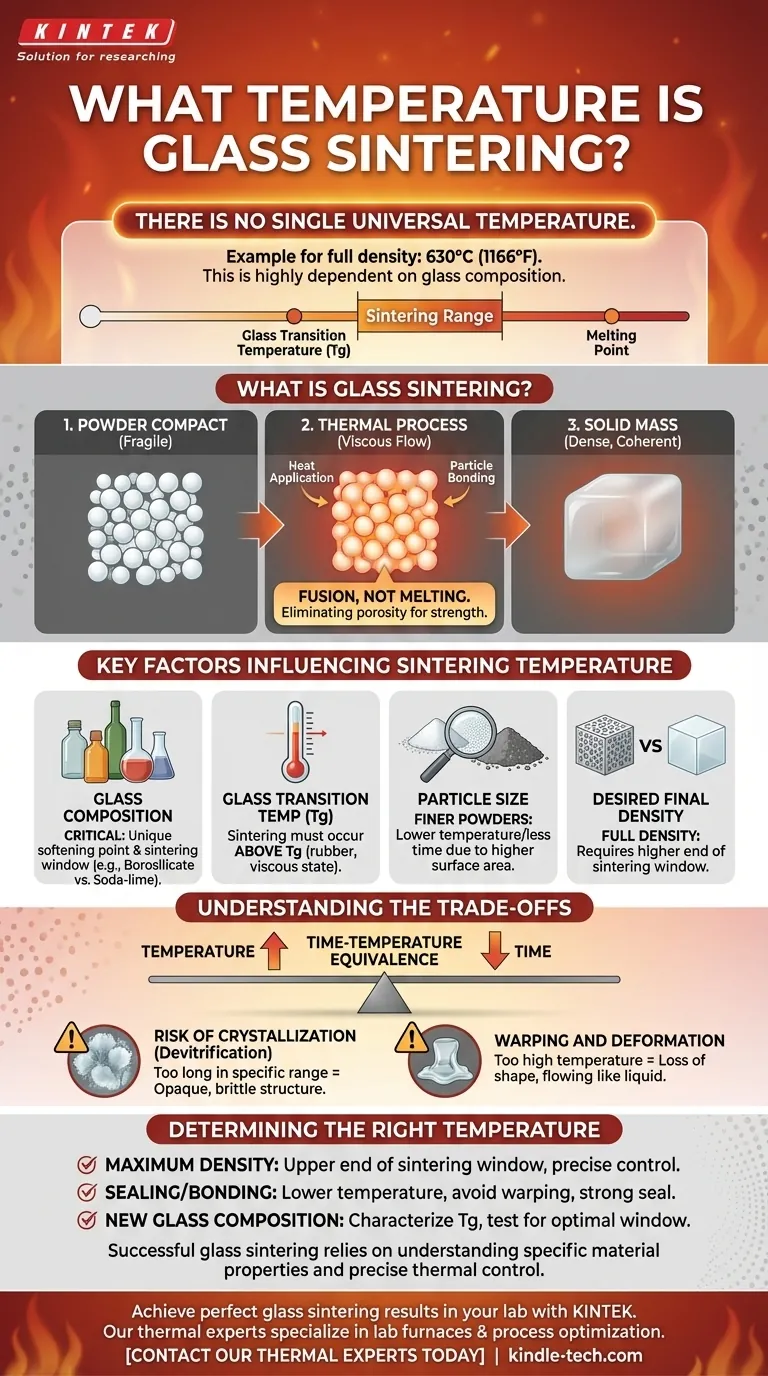 ما هي درجة حرارة تلبيد الزجاج؟ أتقن النافذة الحرارية الدقيقة لزجاجك دليل مرئي
