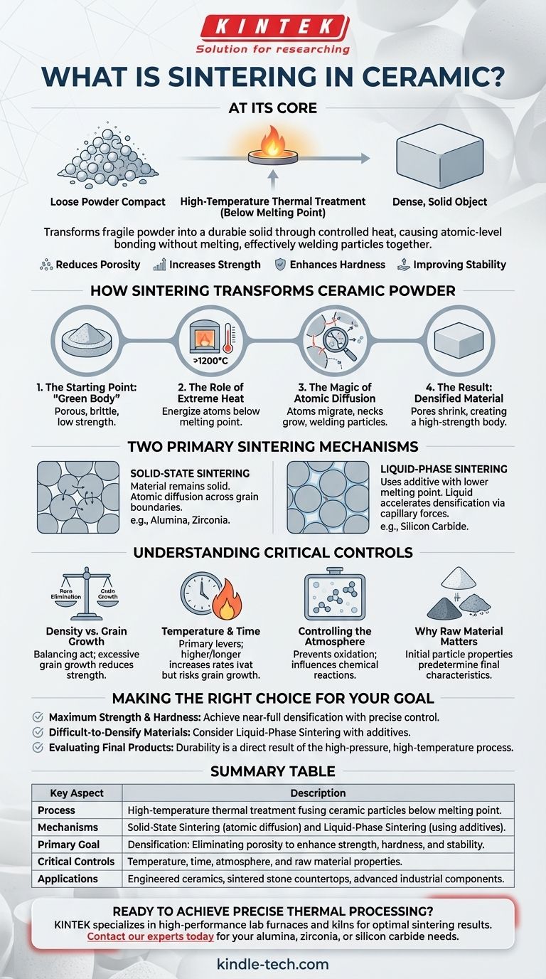 Was ist Sintern in der Keramik? Der Hochtemperaturprozess zur Herstellung dichter, starker Materialien Visuelle Anleitung