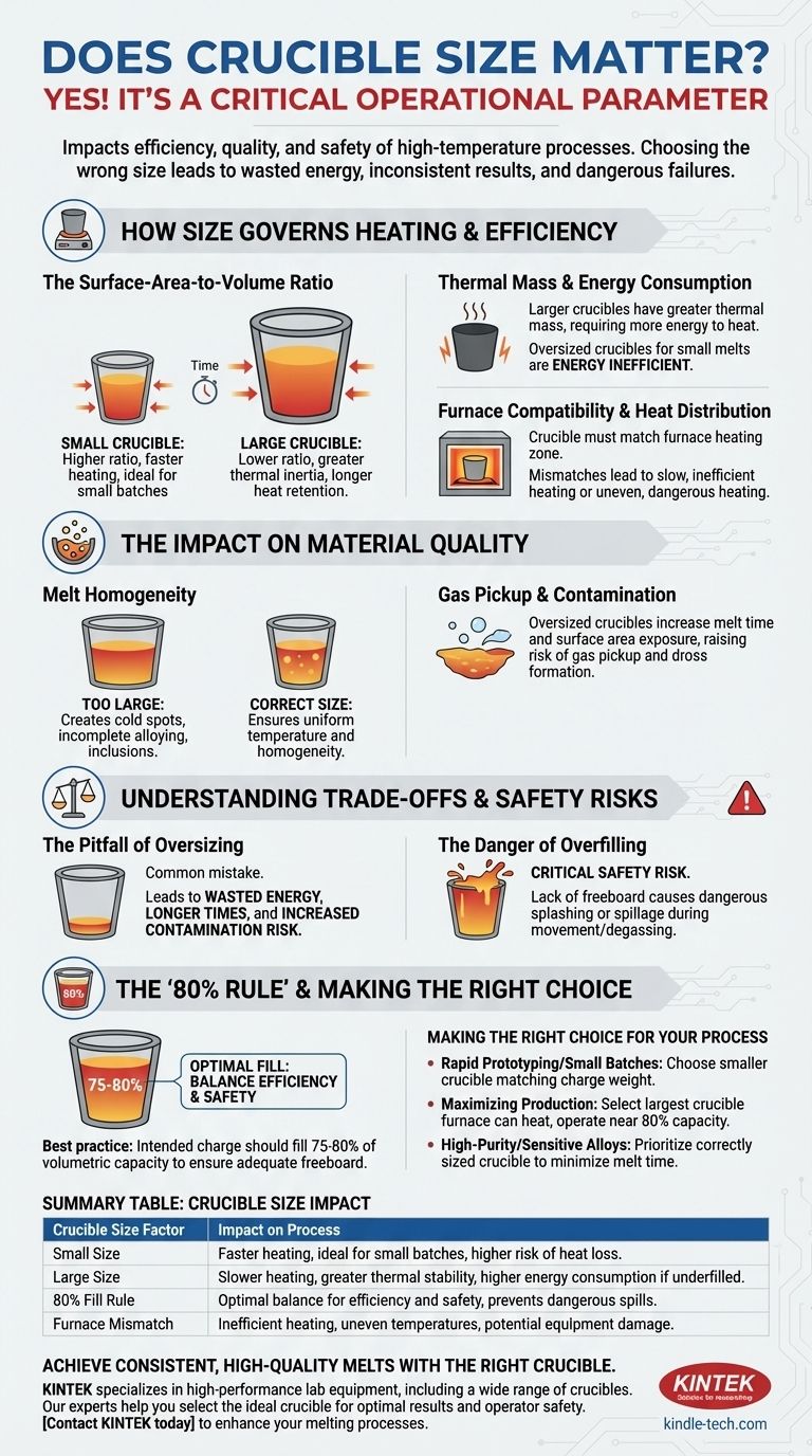 るつぼのサイズは重要ですか？効率、品質、安全性を最適化する溶解プロセス ビジュアルガイド