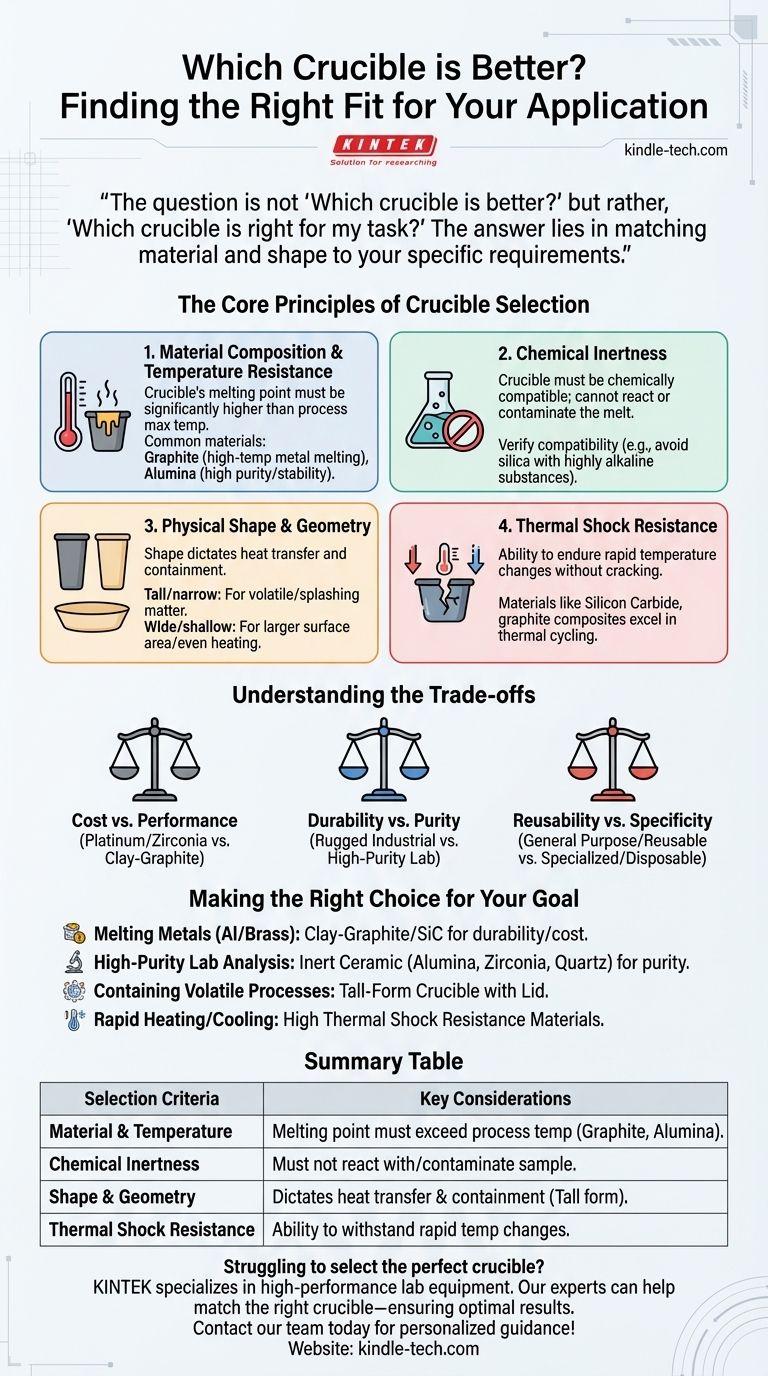 أي بوتقة هي الأفضل؟ اعثر على البوتقة المناسبة لتطبيقك المحدد دليل مرئي