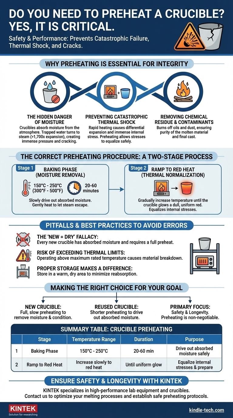 您需要预热坩埚吗？防止灾难性故障的关键步骤 图解指南