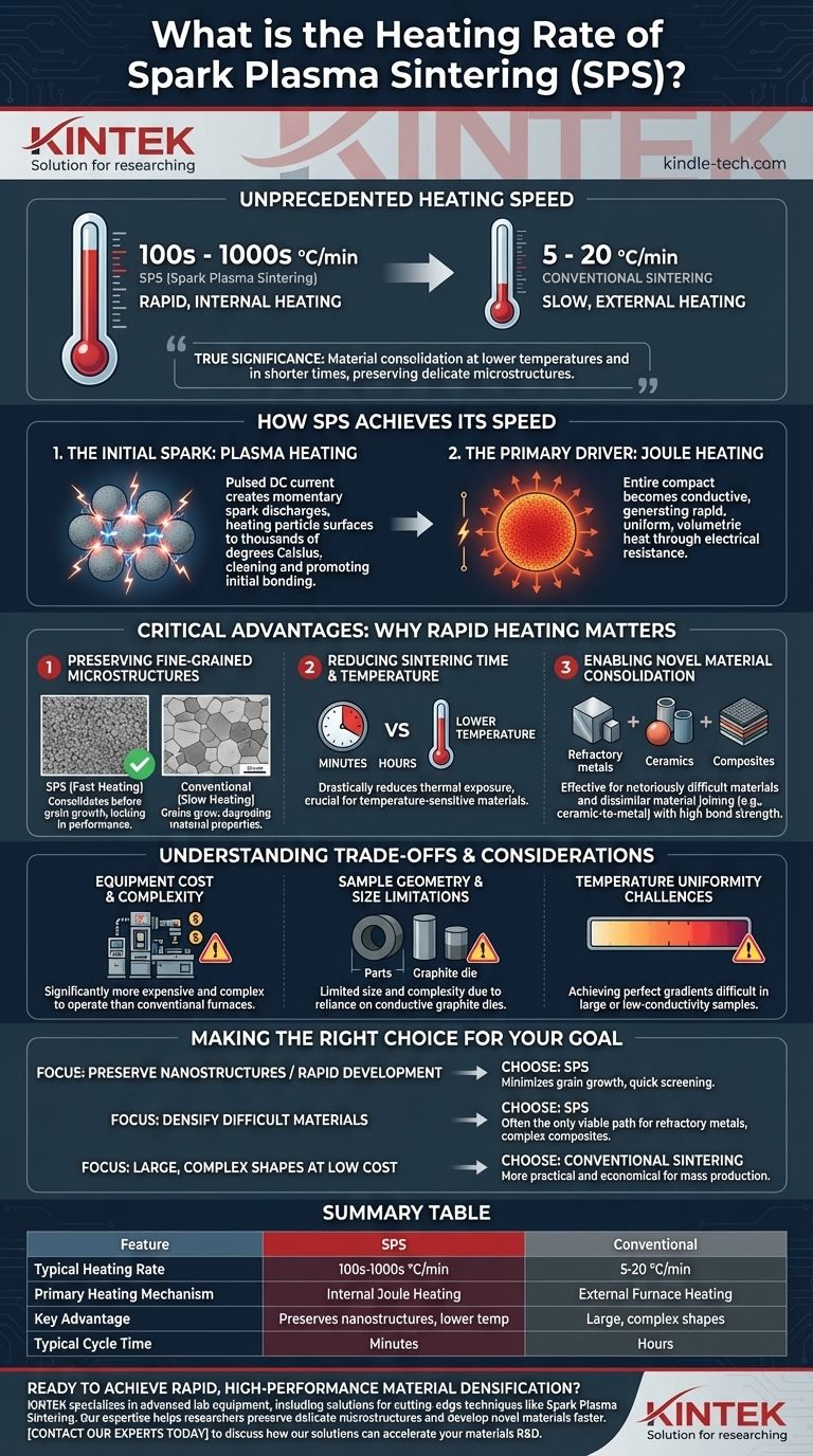 火花等离子烧结的加热速率是多少？实现快速、高性能的材料致密化 图解指南