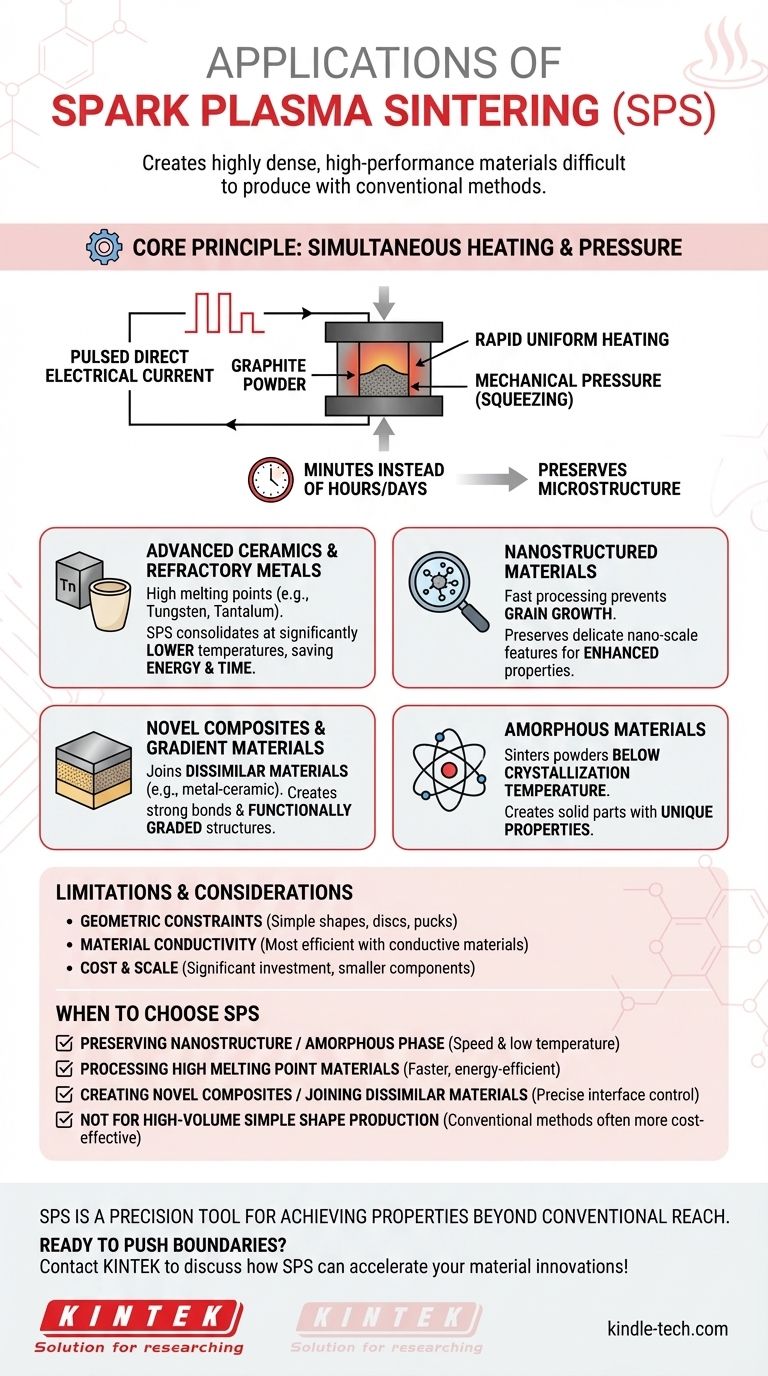 ما هي تطبيقات التلبيد بالبلازما الشرارية؟ تصنيع مواد عالية الأداء بدقة دليل مرئي
