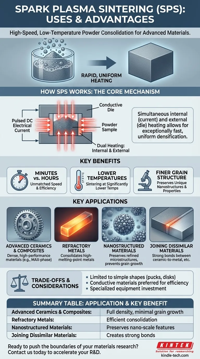 Was sind die Anwendungsgebiete des Spark Plasma Sintering? Schnelle, Tieftemperatur-Fertigung fortschrittlicher Materialien Visuelle Anleitung