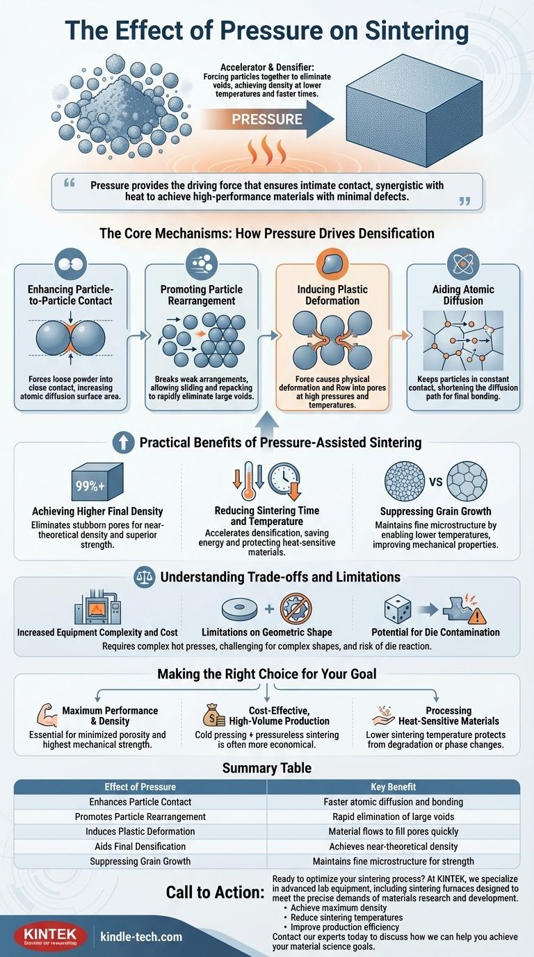 圧力は焼結にどのような影響を与えますか？ 緻密化を促進し、材料性能を向上させます。 ビジュアルガイド