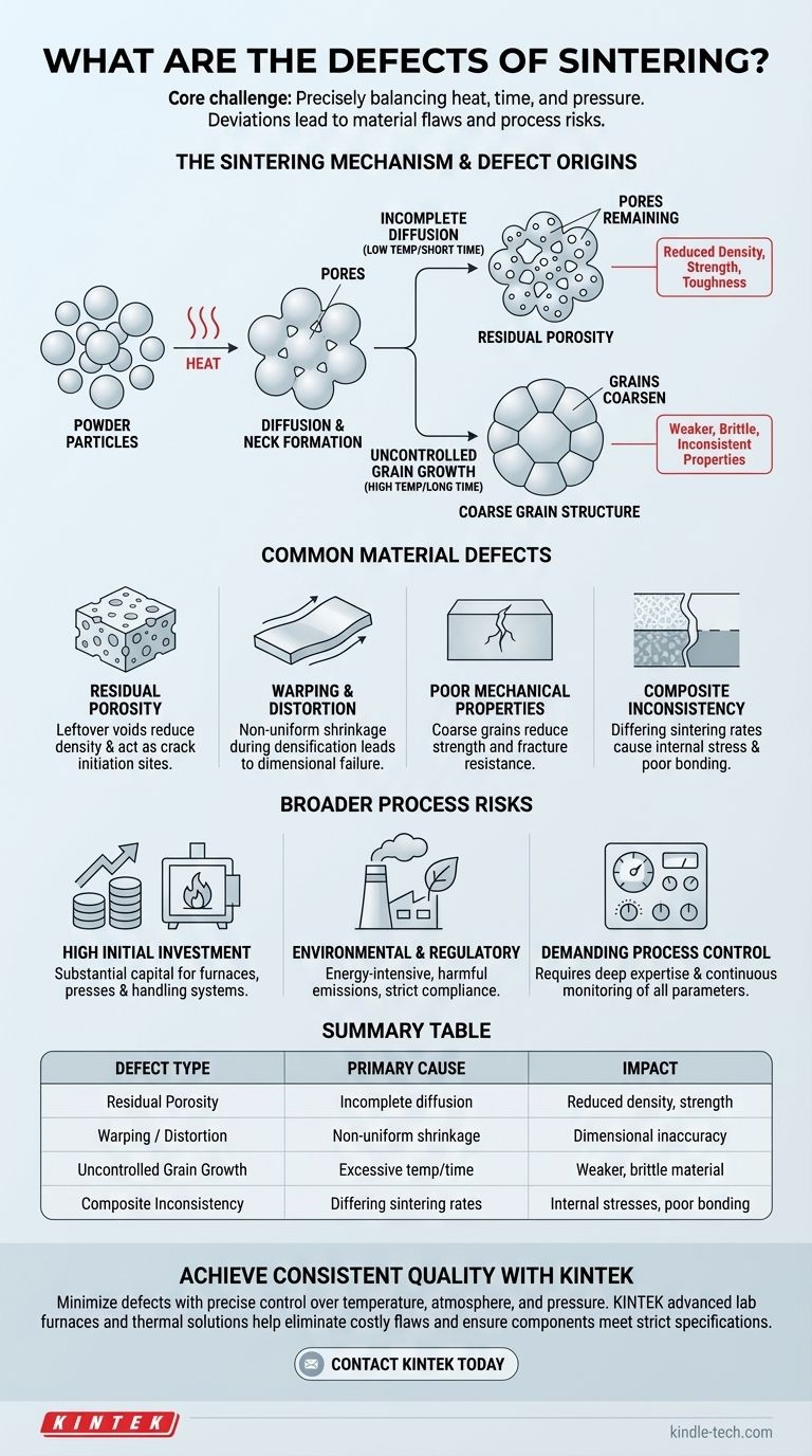 Quali sono i difetti della sinterizzazione? Evita costosi difetti nei tuoi componenti in metallo in polvere Guida Visiva