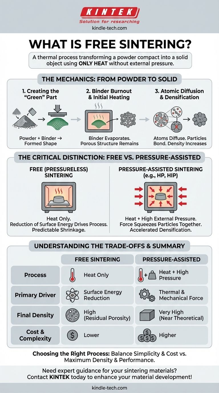 ¿Qué es la sinterización libre? El camino sencillo y rentable del polvo a la pieza sólida Guía Visual