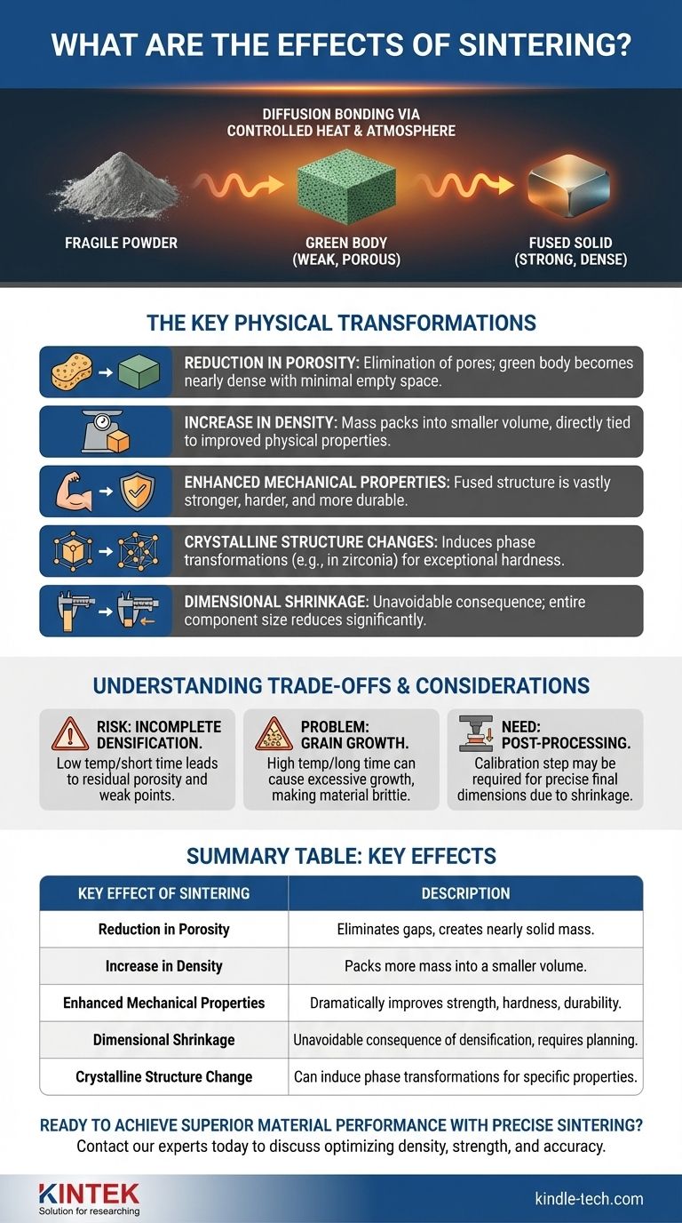 ما هي تأثيرات التلبيد؟ تحويل المسحوق إلى مكونات كثيفة وقوية دليل مرئي