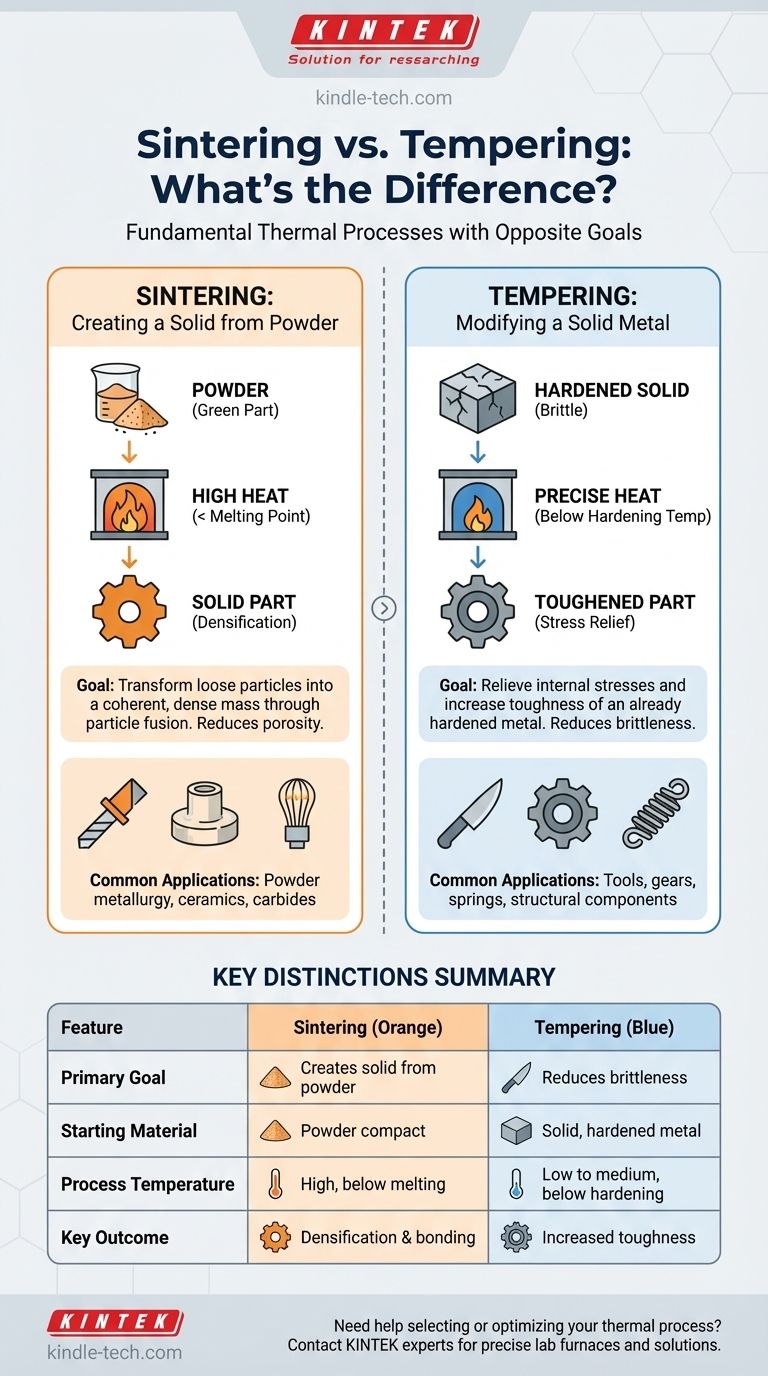 What is the difference between tempering and sintering? A Guide to Choosing the Right Thermal Process Visual Guide