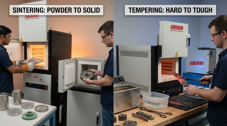 소결과 템퍼링의 차이점은 무엇인가요? 올바른 열처리 공정 선택을 위한 안내서