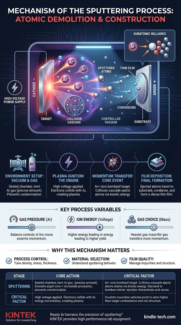 Was ist der Mechanismus des Sputterprozesses? Ein tiefer Einblick in die physikalische Gasphasenabscheidung Visuelle Anleitung