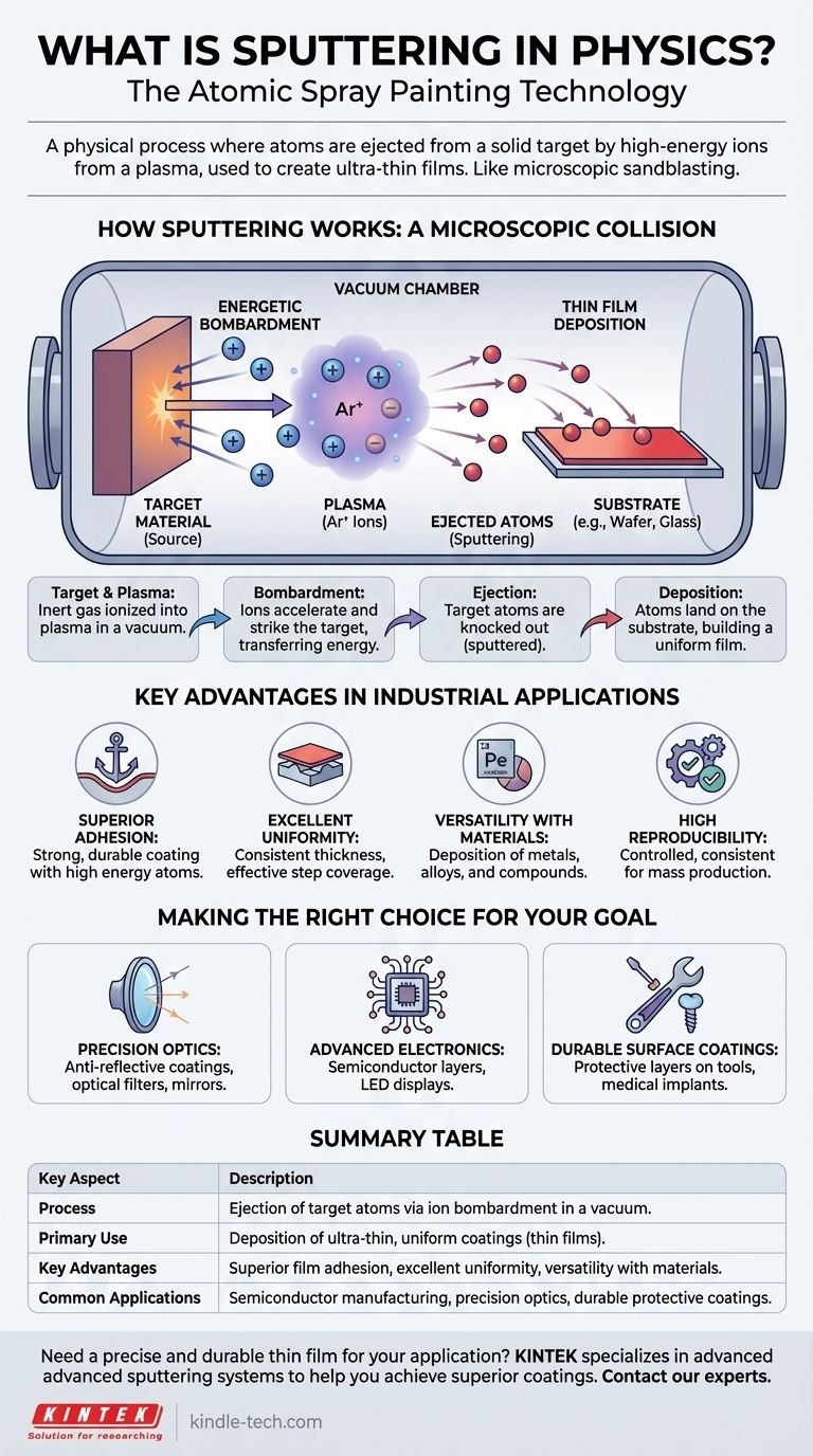 Was ist Sputtern in der Physik? Ein Leitfaden zur Dünnschichtabscheidung auf atomarer Ebene Visuelle Anleitung