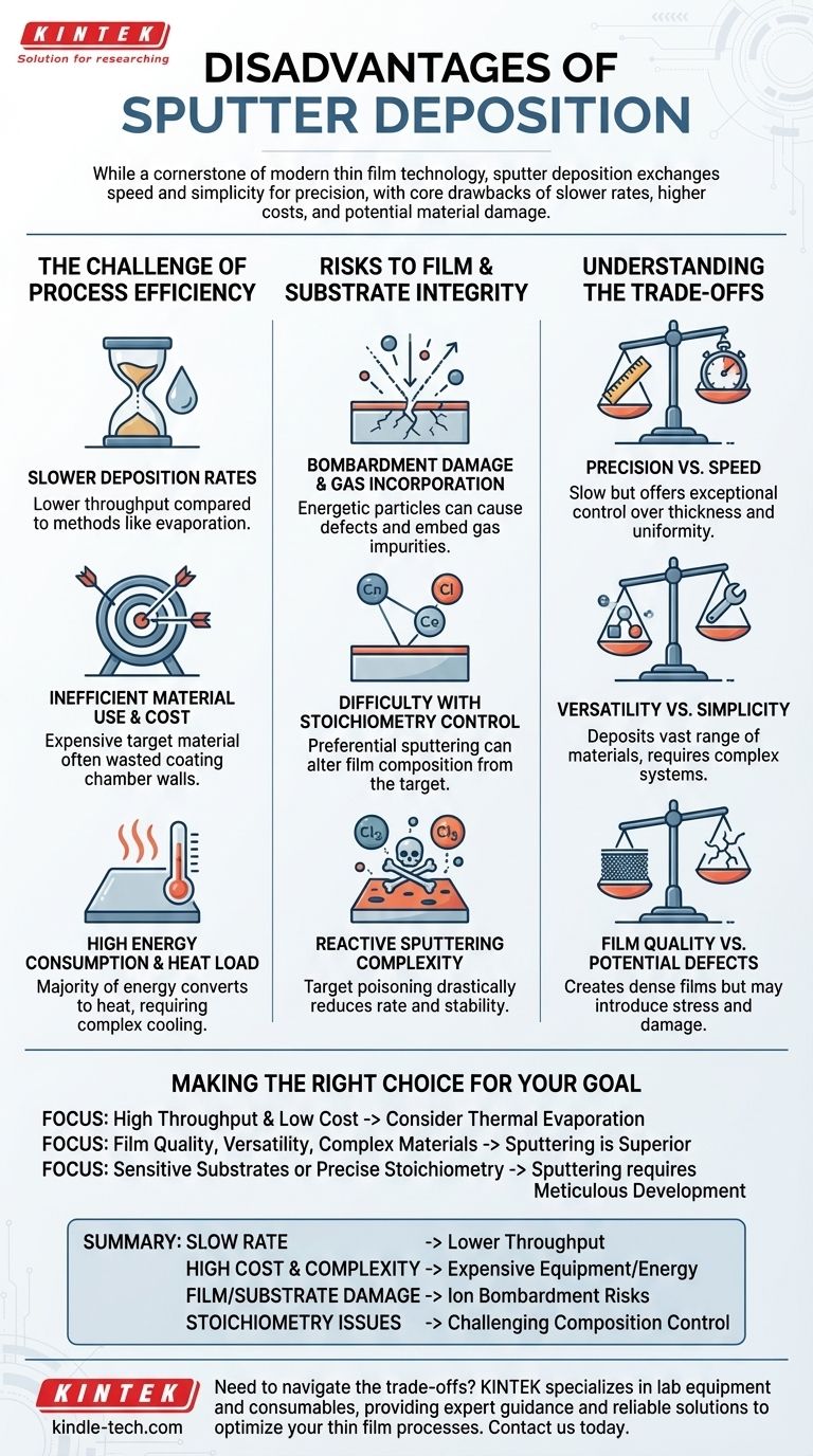Was sind die Nachteile der Sputterabscheidung? Schlüsselinchränkungen in der Dünnschichttechnologie Visuelle Anleitung
