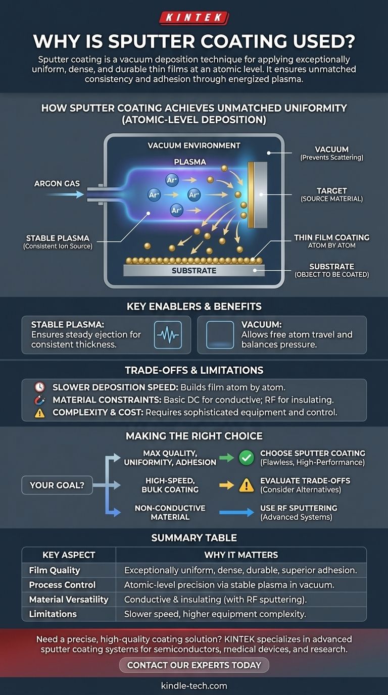 Perché si utilizza il rivestimento a sputtering? Ottenere una qualità e un'uniformità del film superiori Guida Visiva