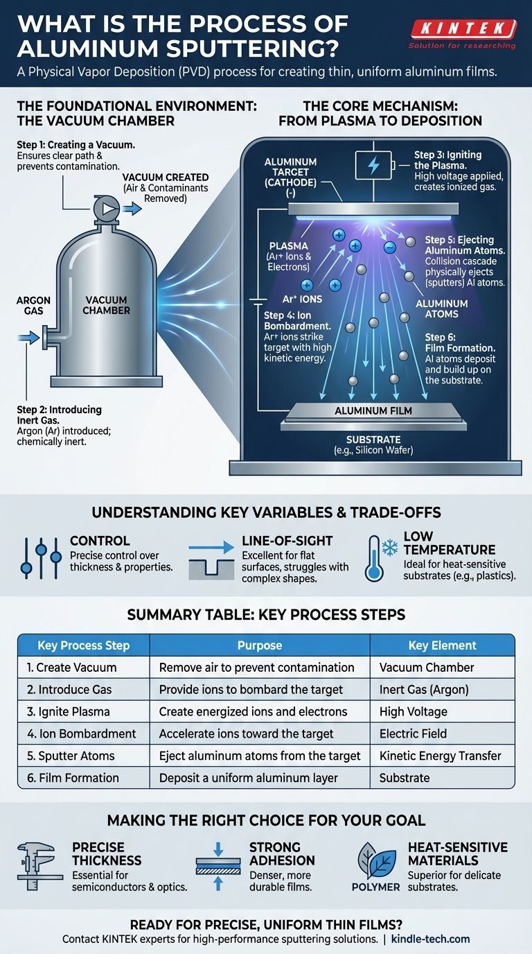 ما هي عملية رش الألومنيوم؟ دليل لترسيب الأغشية الرقيقة دليل مرئي
