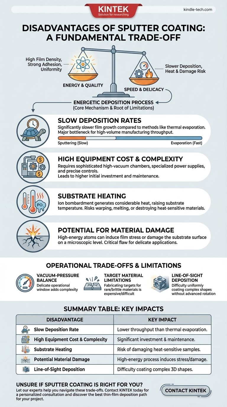 스퍼터 코팅의 단점은 무엇인가요? 귀하의 응용 분야에 대한 장단점 비교 시각적 가이드