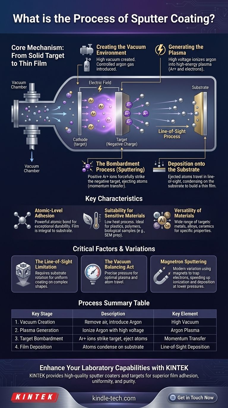 Qual é o processo de revestimento por pulverização catódica? Um Guia Passo a Passo para a Deposição de Filmes Finos Guia Visual